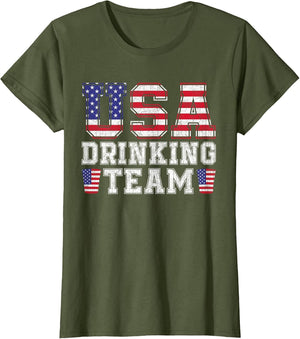 USA Drinking Team Funny Drinking Beer Lover 4th of July