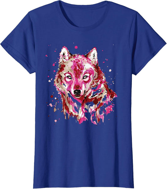 Splash Art Wolf Wolves Women Wolf Lovers Animal Girls Women