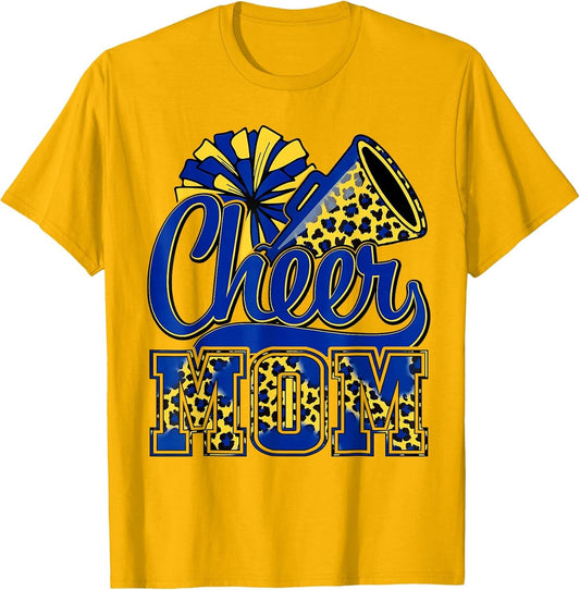 Cheer Mom Blue Gold Cheerleader Game Day Mama Football