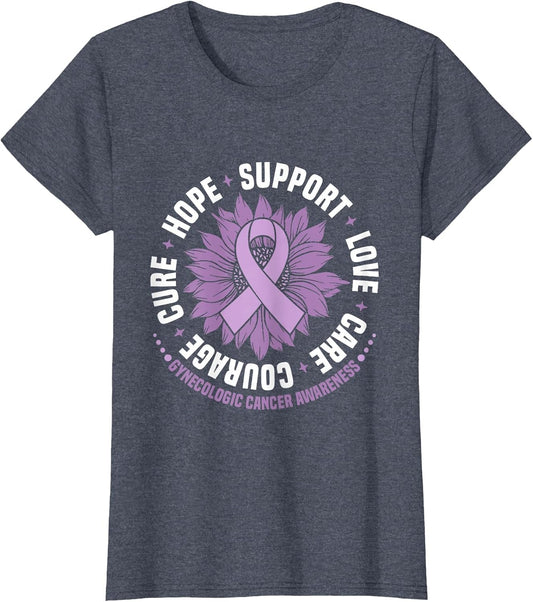 Gynecologic Cancer Awareness Hope Support Love Cure Courage