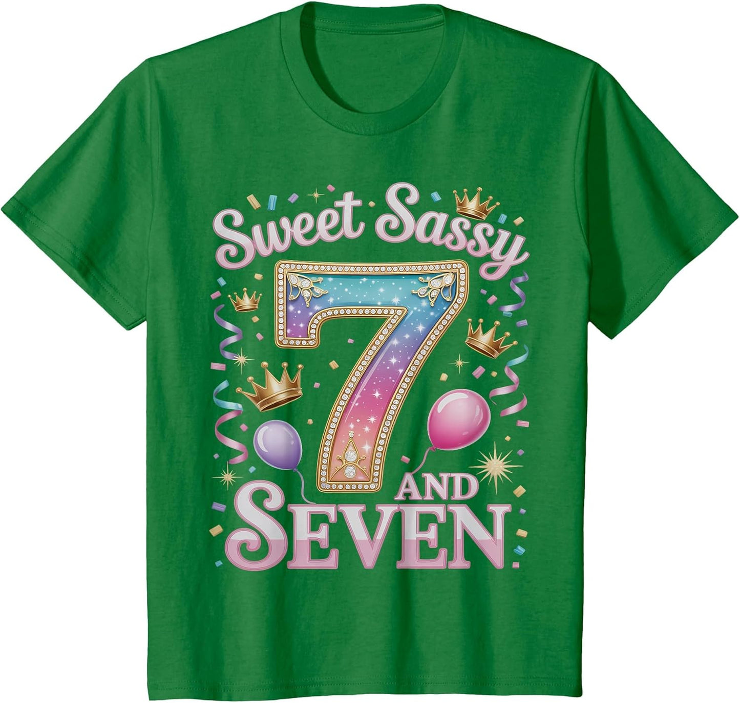 7 Years Sweet Sassy and Seven Girl Outfit 7th Birthday