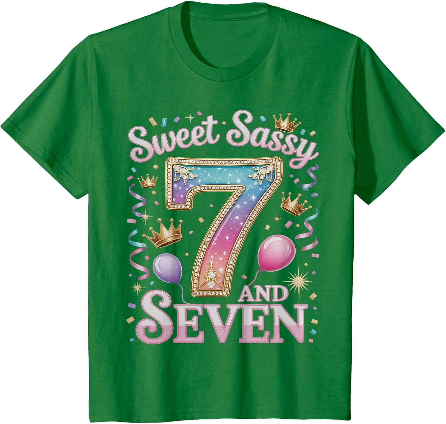 7 Years Sweet Sassy and Seven Girl Outfit 7th Birthday