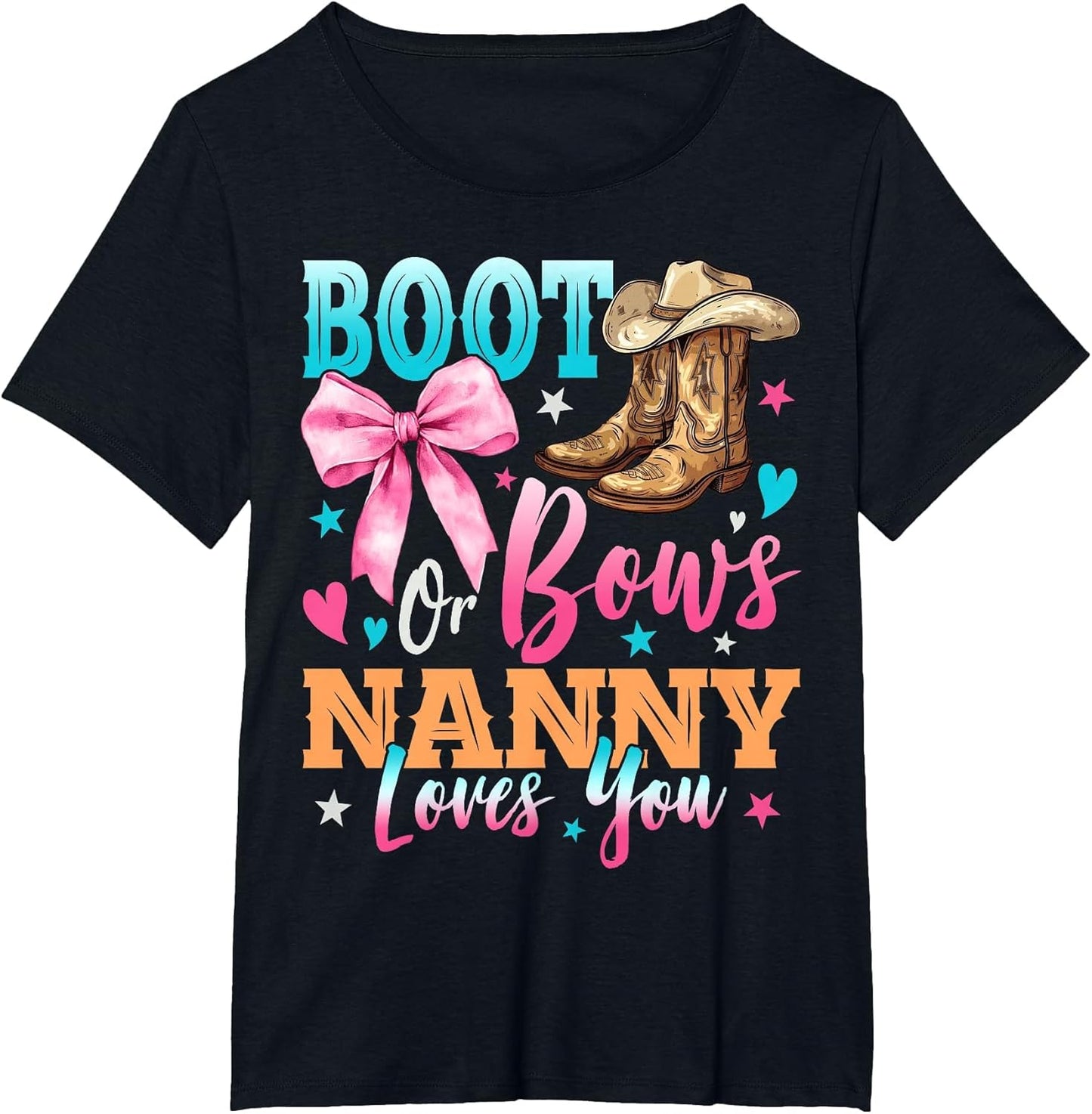 Boots or Bows Nanny Loves You Gender Reveal Family