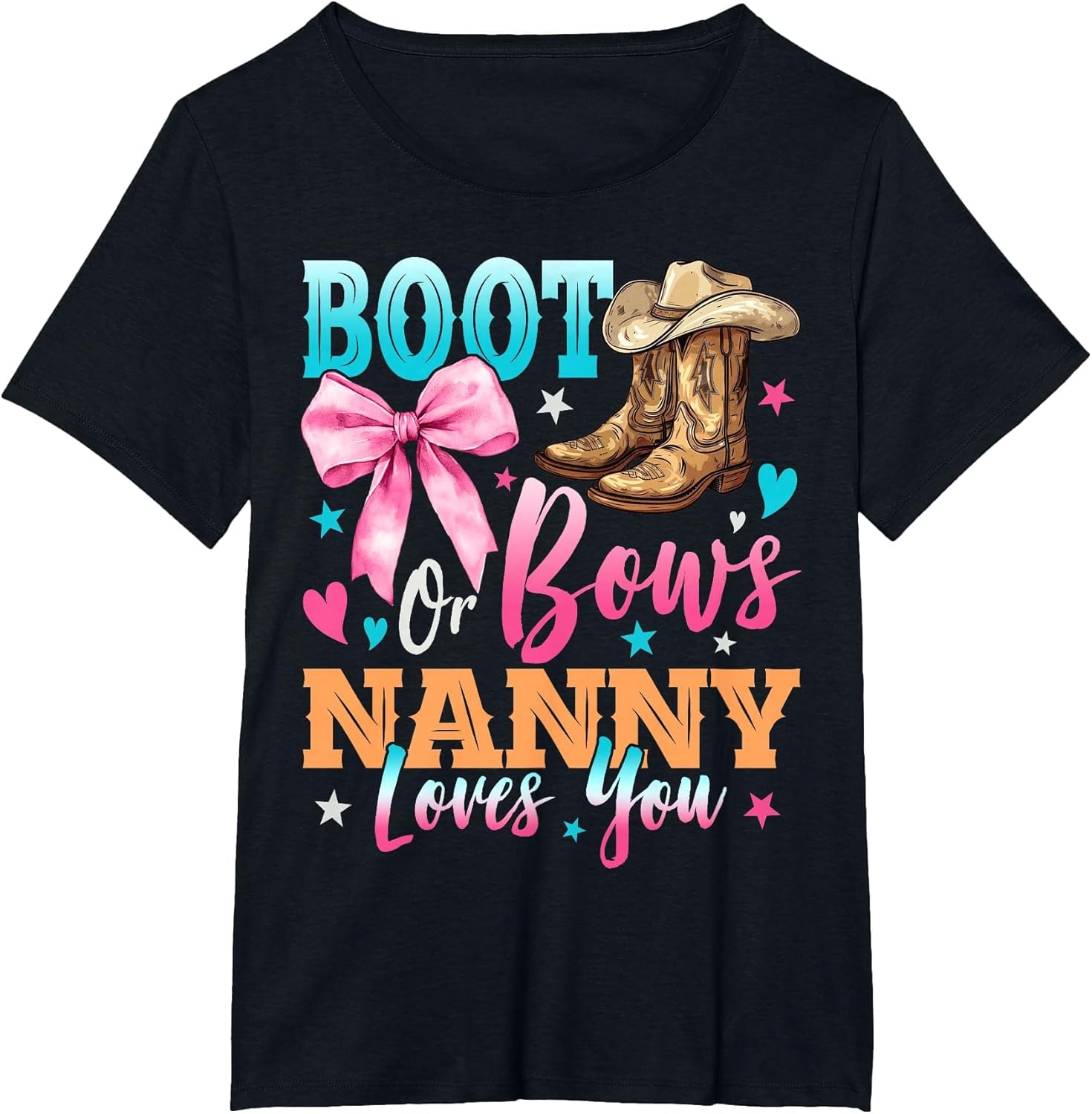 Boots or Bows Nanny Loves You Gender Reveal Family