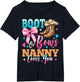 Boots or Bows Nanny Loves You Gender Reveal Family