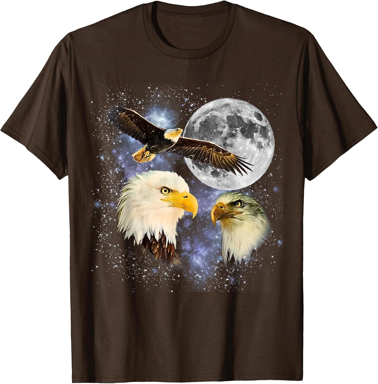 Three Bald Eagle Moon Meme Funny American Bird Eagles Lover