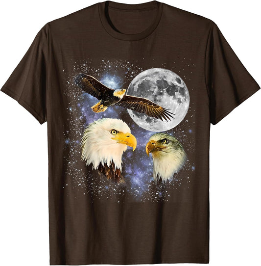 Three Bald Eagle Moon Meme Funny American Bird Eagles Lover