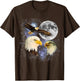 Three Bald Eagle Moon Meme Funny American Bird Eagles Lover