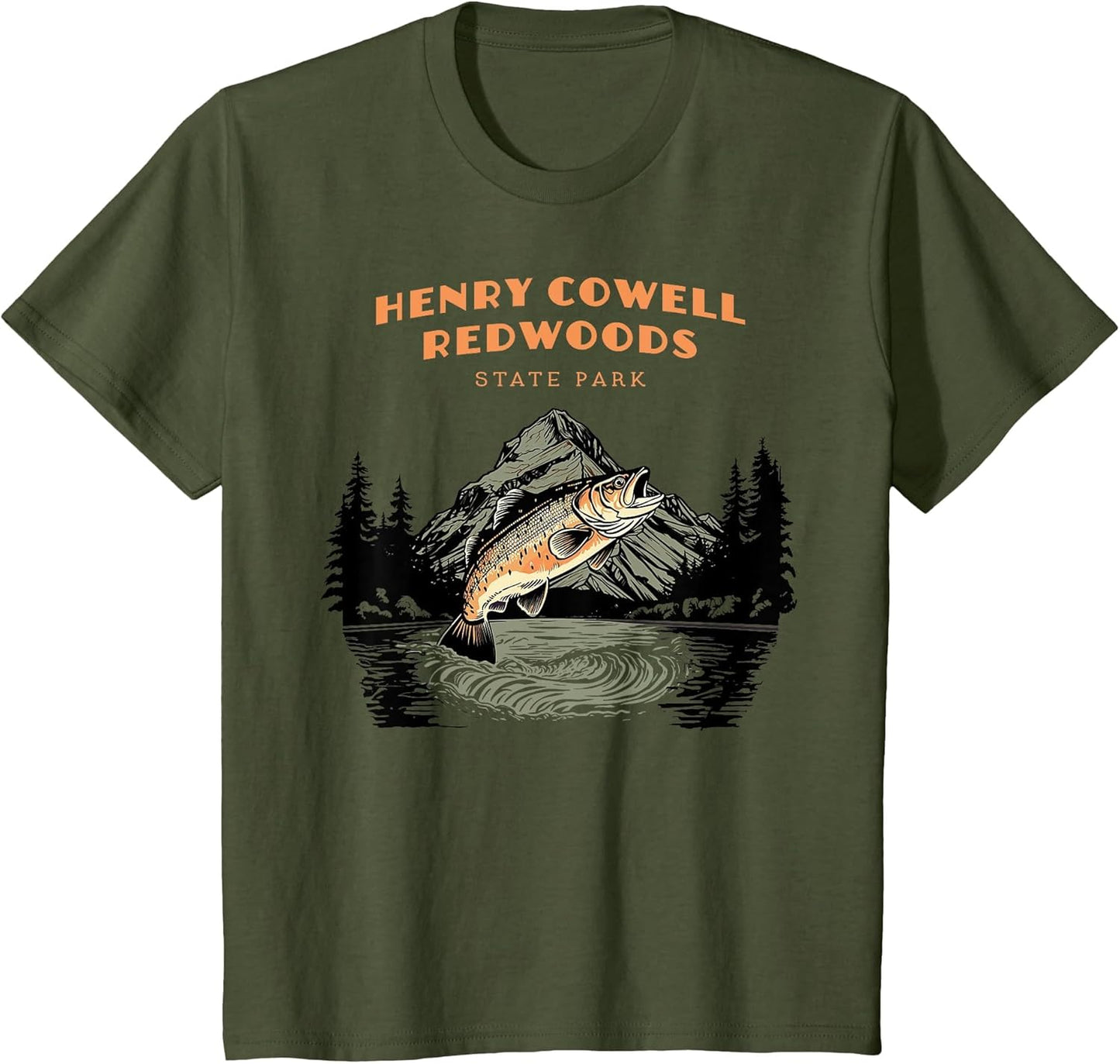 Henry Cowell Redwoods State Park Retro Vintage Fishing