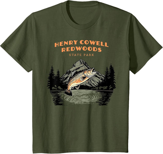 Henry Cowell Redwoods State Park Retro Vintage Fishing