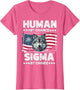 Human by Chance Sigma Wolf Meme American Flag Patriotic