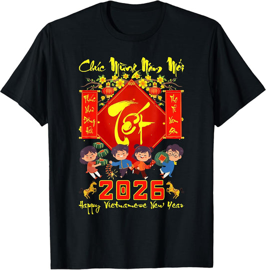 Chuc Mung NAM Moi Vietnamese New Year 2026 TET Binh NGO Kids