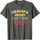 Grampa Knows Everything Vintage Grandpa Funny
