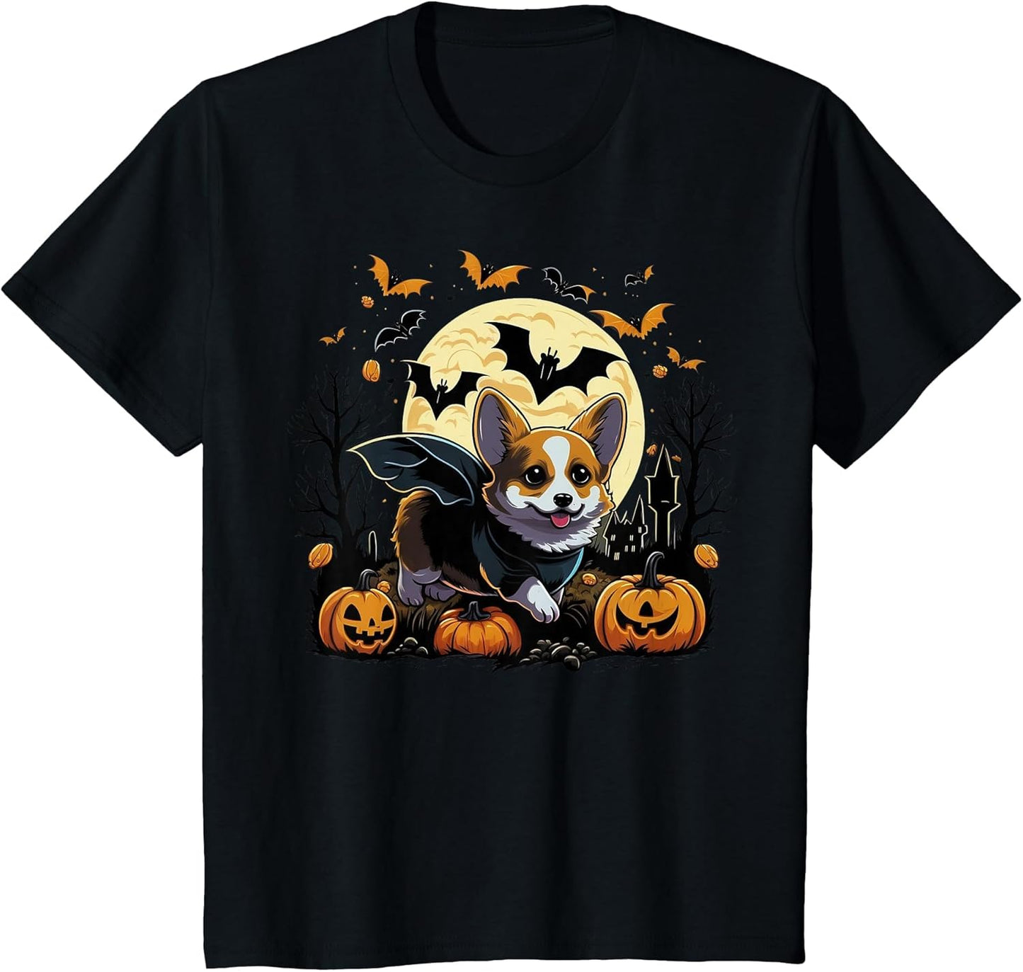 Pumpkin Welsh Corgi Costume on Welsh Corgi Halloween