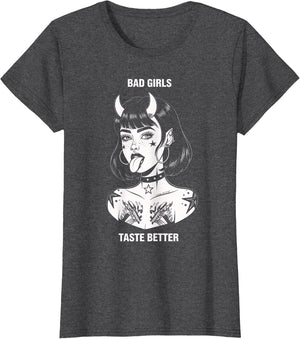 Bad Girls Taste Better Tattoo Devil Halloween Men Women