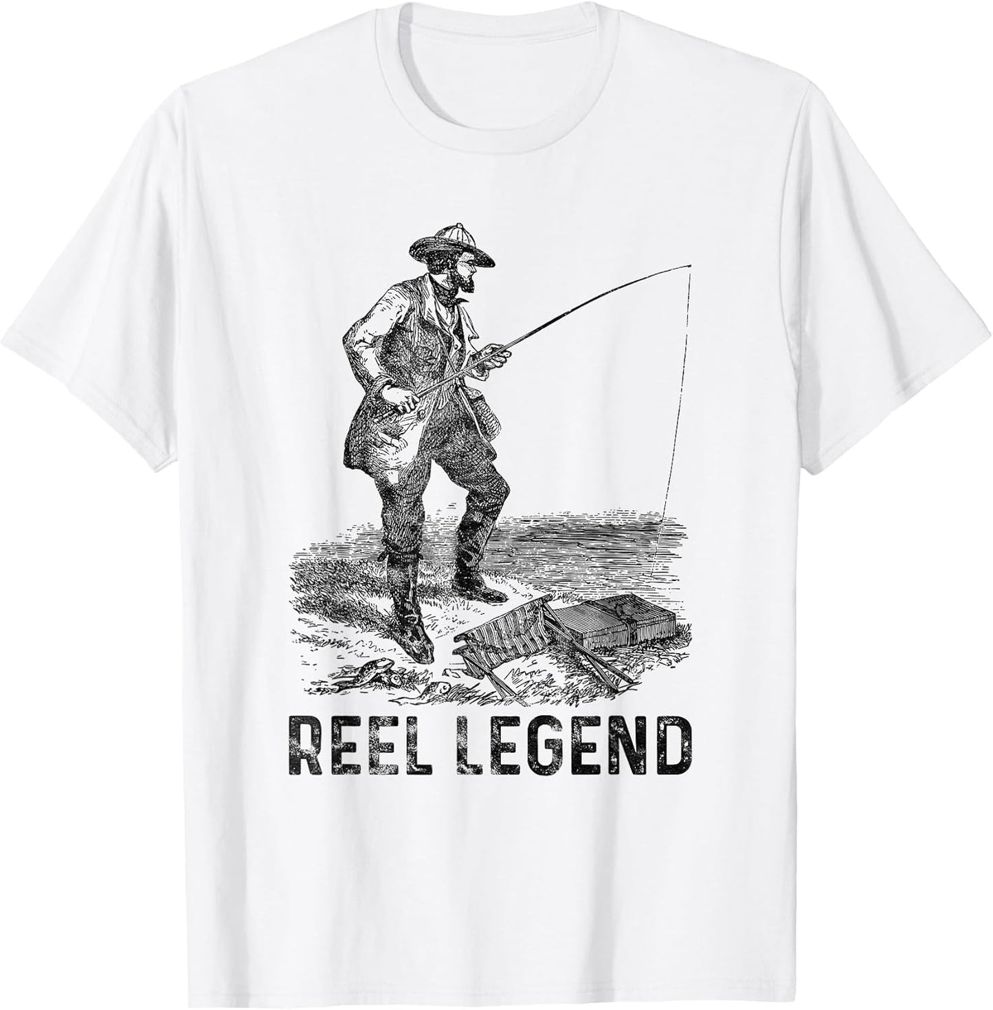 Reel Legend, Old Vintage Fisherman Fishing Grandpa Joke