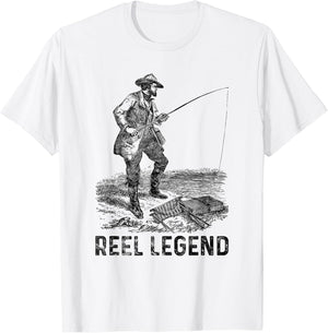 Reel Legend, Old Vintage Fisherman Fishing Grandpa Joke