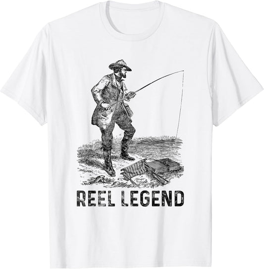 Reel Legend, Old Vintage Fisherman Fishing Grandpa Joke