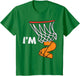 Kids 2nd Birthday Basketball Im 2 Two Year Old Bday Toddler Boys