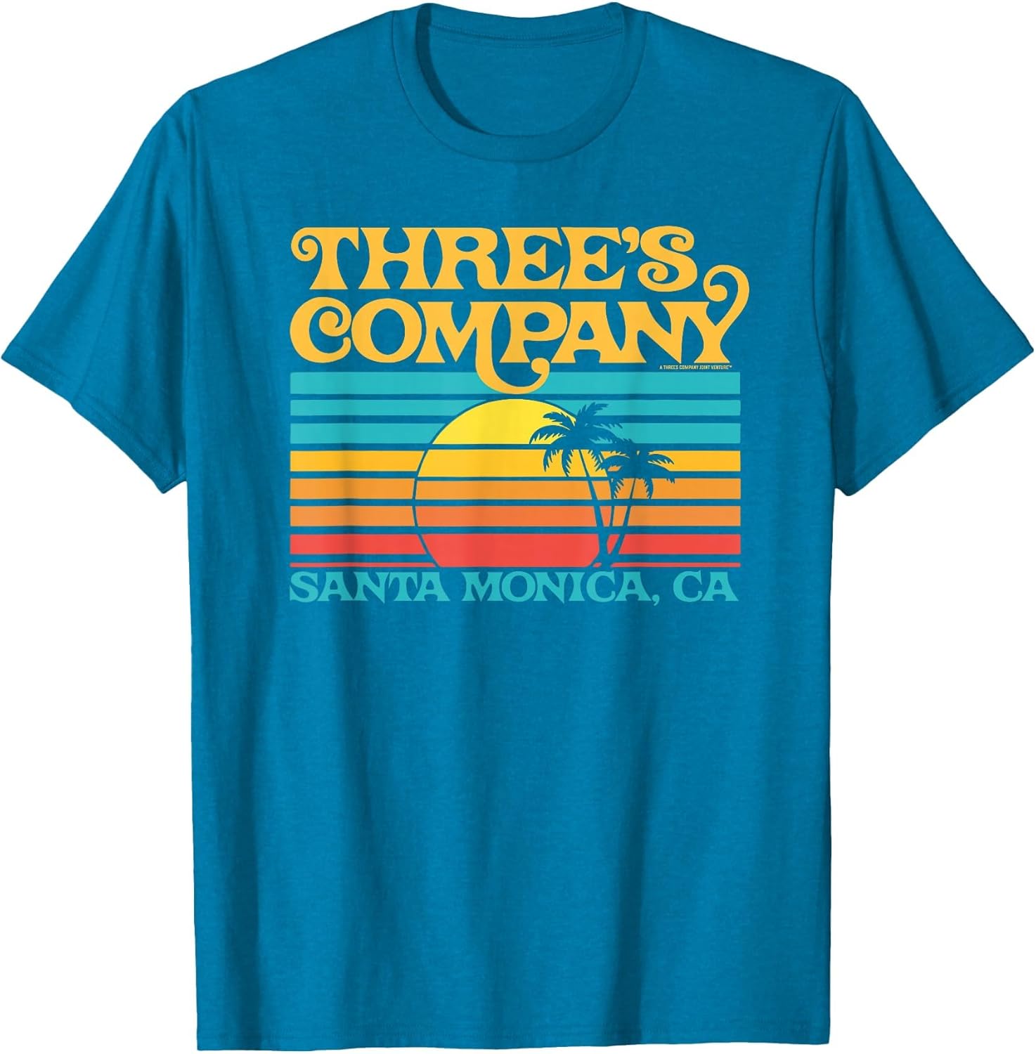 Three's Company Logo Santa Monica Retro 80's Sunset