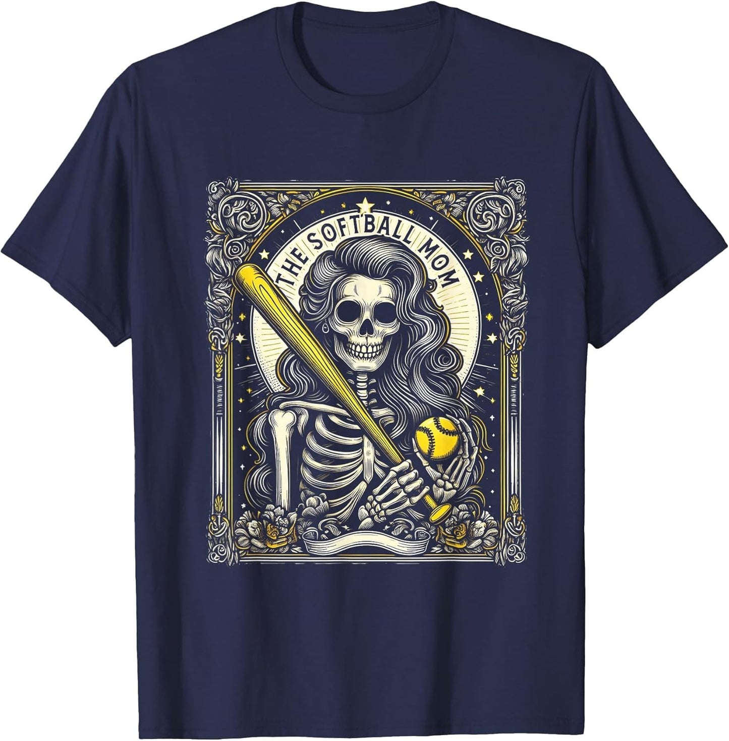 Softball Mom Tarot Card Skeleton Softball Mama Mothers Day