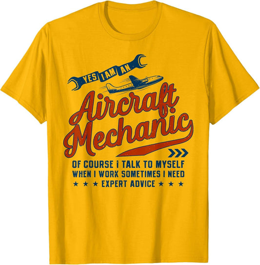 Yes I Am an Aircraft Mechanic Funny Vintage Men Women Retro