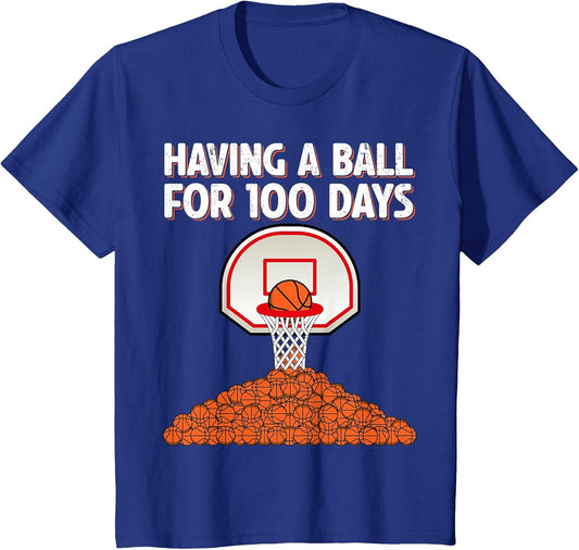 100 Days of School Basketball Boys Kids 100th Day of School