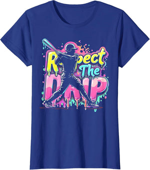 Baseball Drip Boys Men Ice Cream Player Respect The Drip