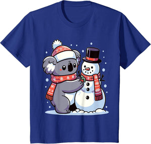 Cute Koala Bear with Snowmen for Winter Lover and Koala Bear