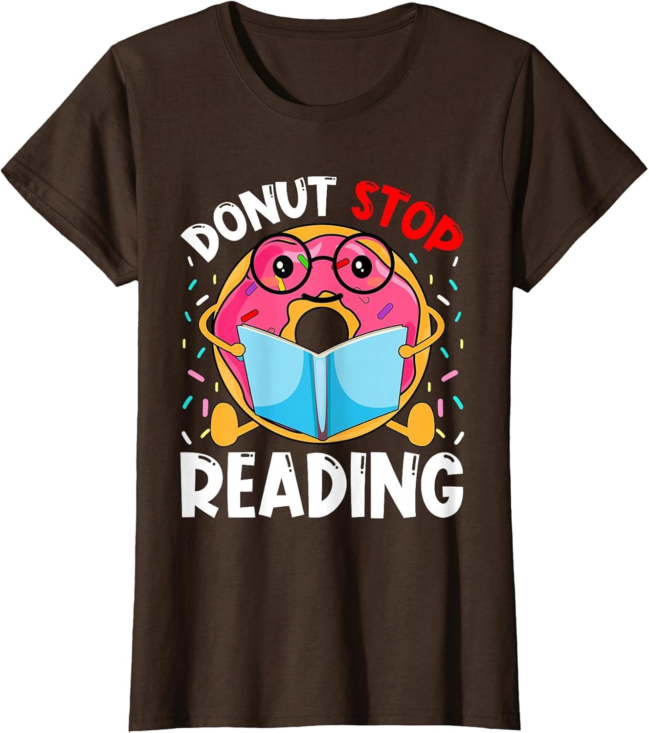 Donut Stop Reading Cute Book Reader Bookworm Donut Day