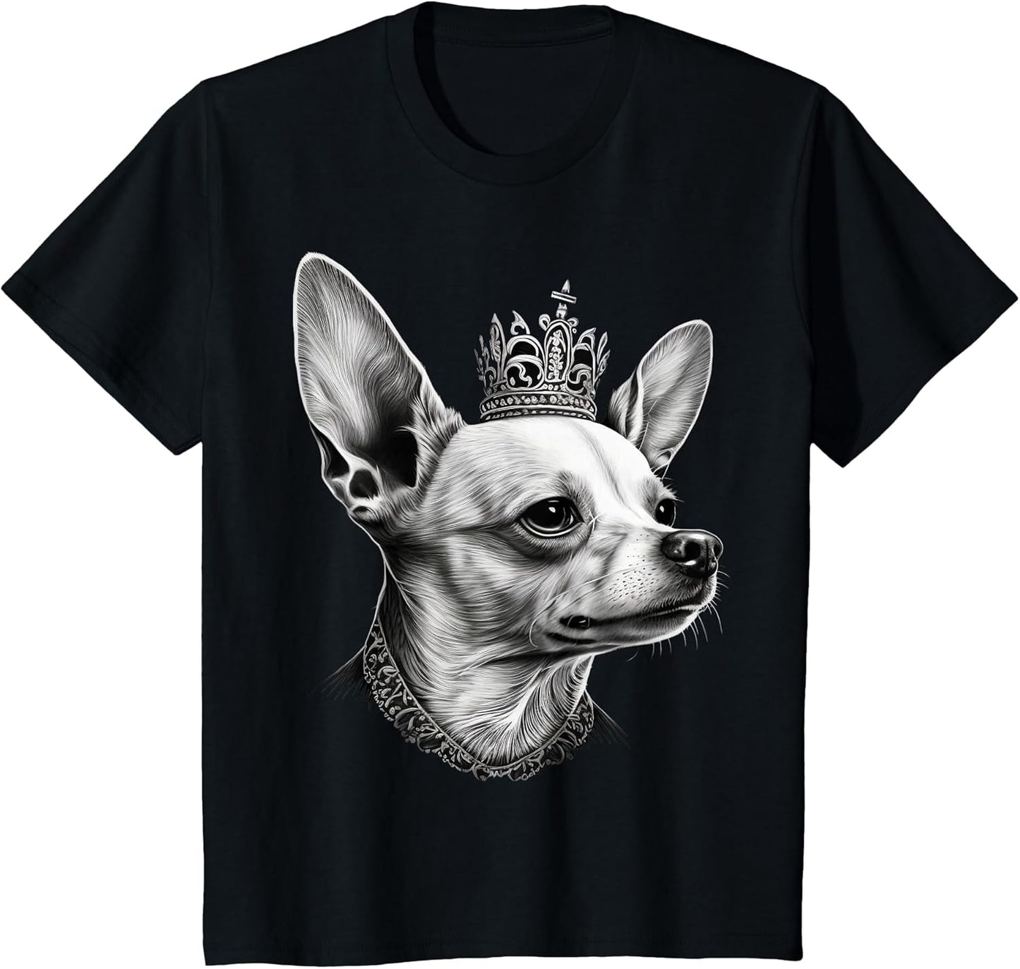 Black and White Chihuahua Dog on Crown Chihuahua