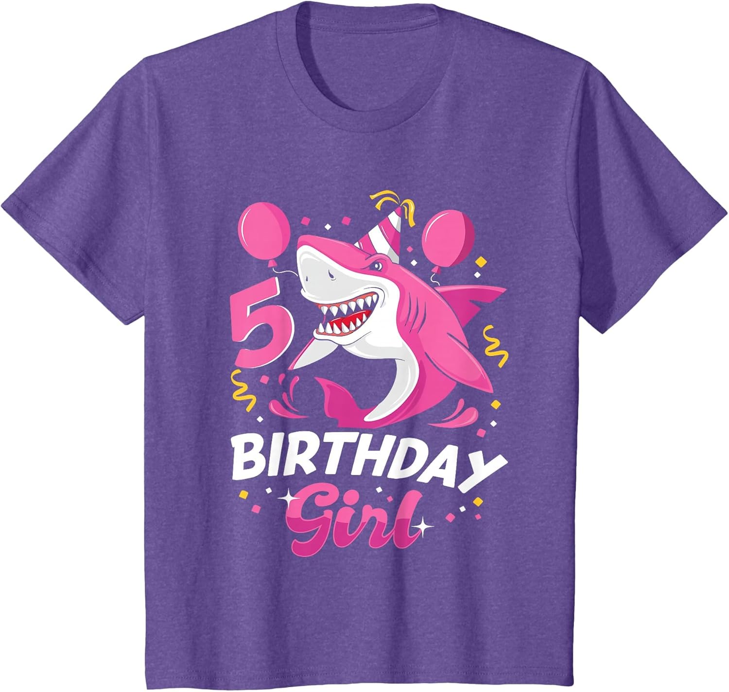 5th Birthday Girl Shark Lovers Ocean Theme Party 5 Years Old