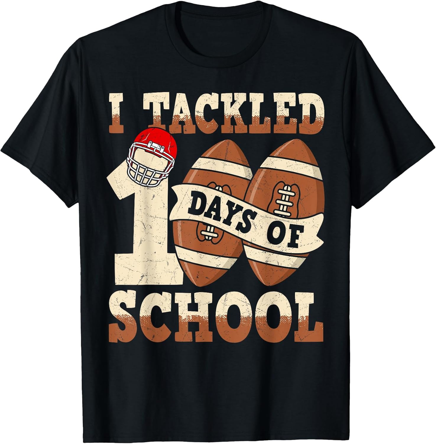 100 Days of School Boys Football 100th Day of School Kids