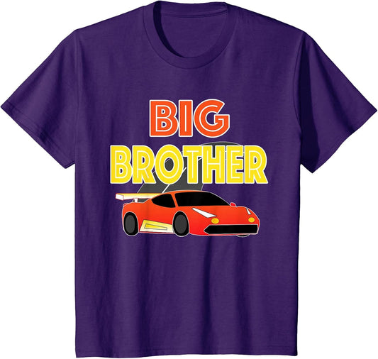 Kids Kids Big Brother Race Car Shirt for Boys Racing