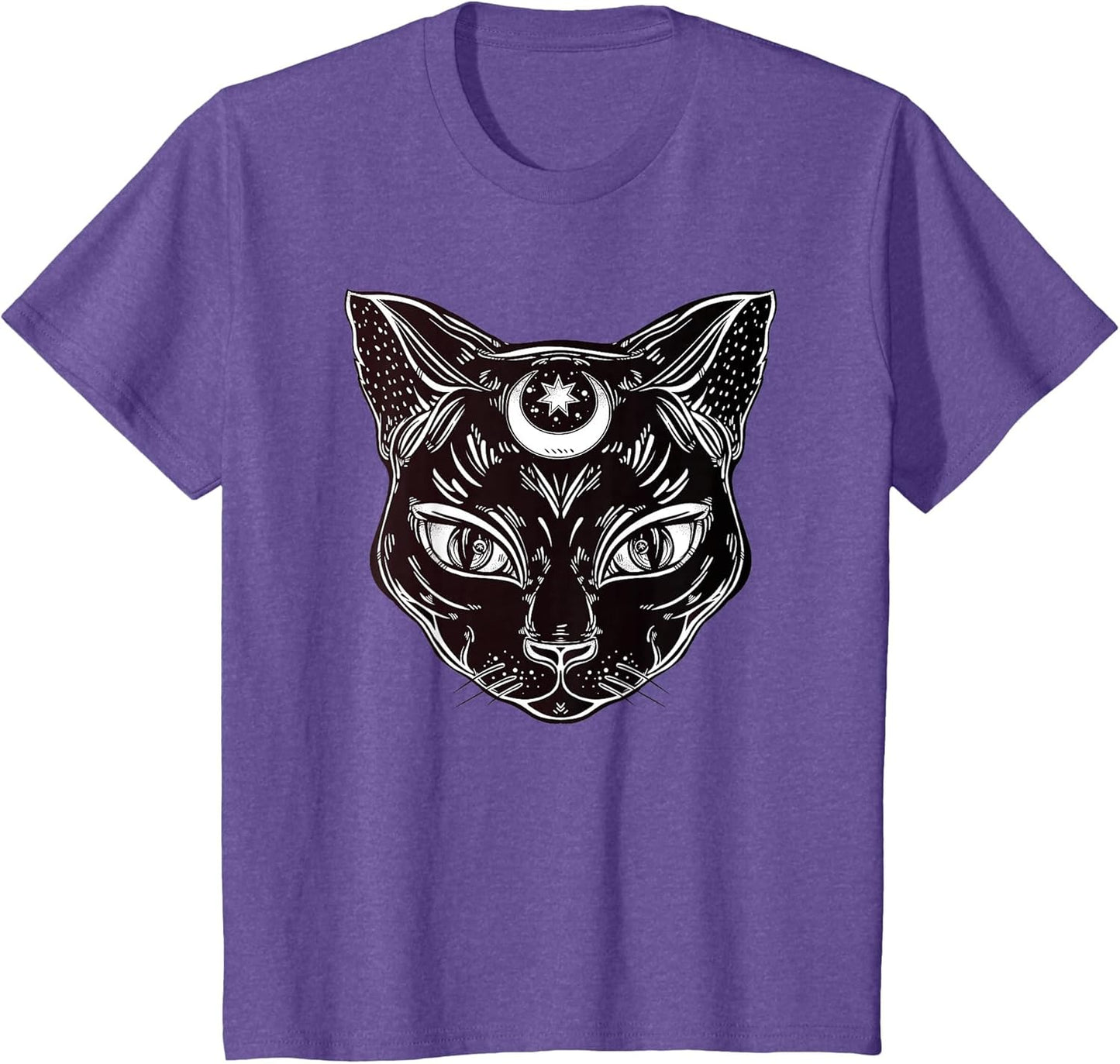 Black Cat Halloween Boho - Gothic Witchcraft Tattoo T