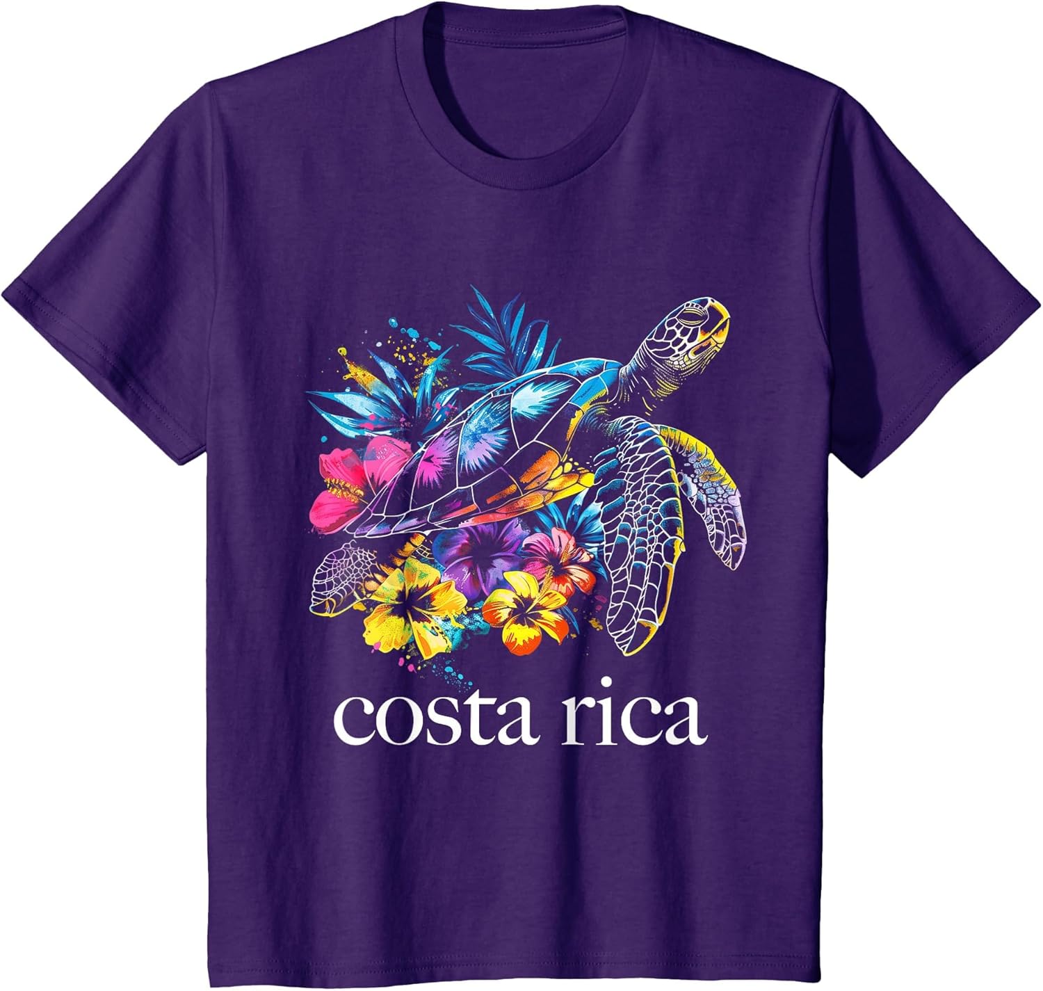 Costa Rica Sea Turtle Flowers Diving Surfer Souvenir