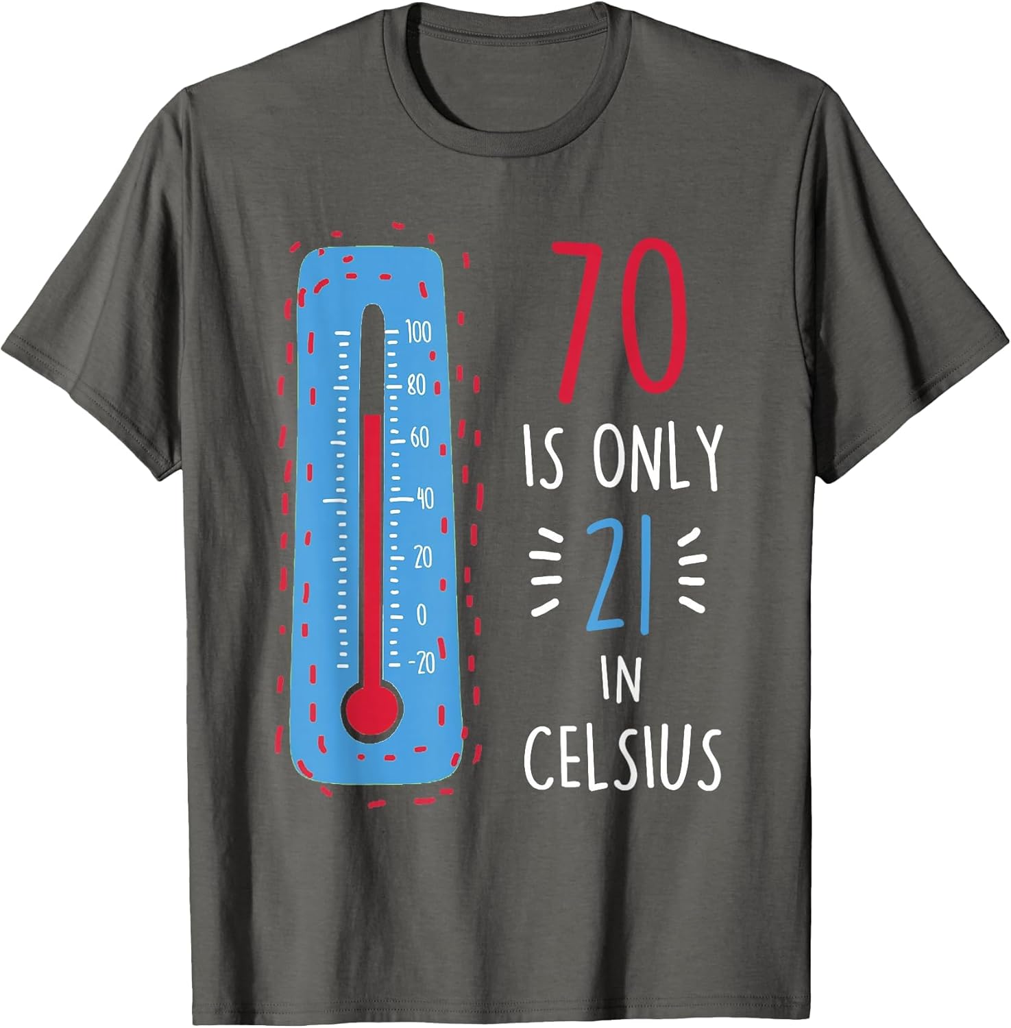 70th Birthday 70 is Only 21 in Celsius Funny Humor Joke