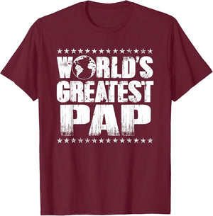 World's Greatest Pap T Shirt -Best Ever Award Gift