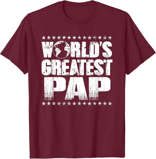 World's Greatest Pap T Shirt -Best Ever Award Gift