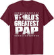 World's Greatest Pap T Shirt -Best Ever Award Gift