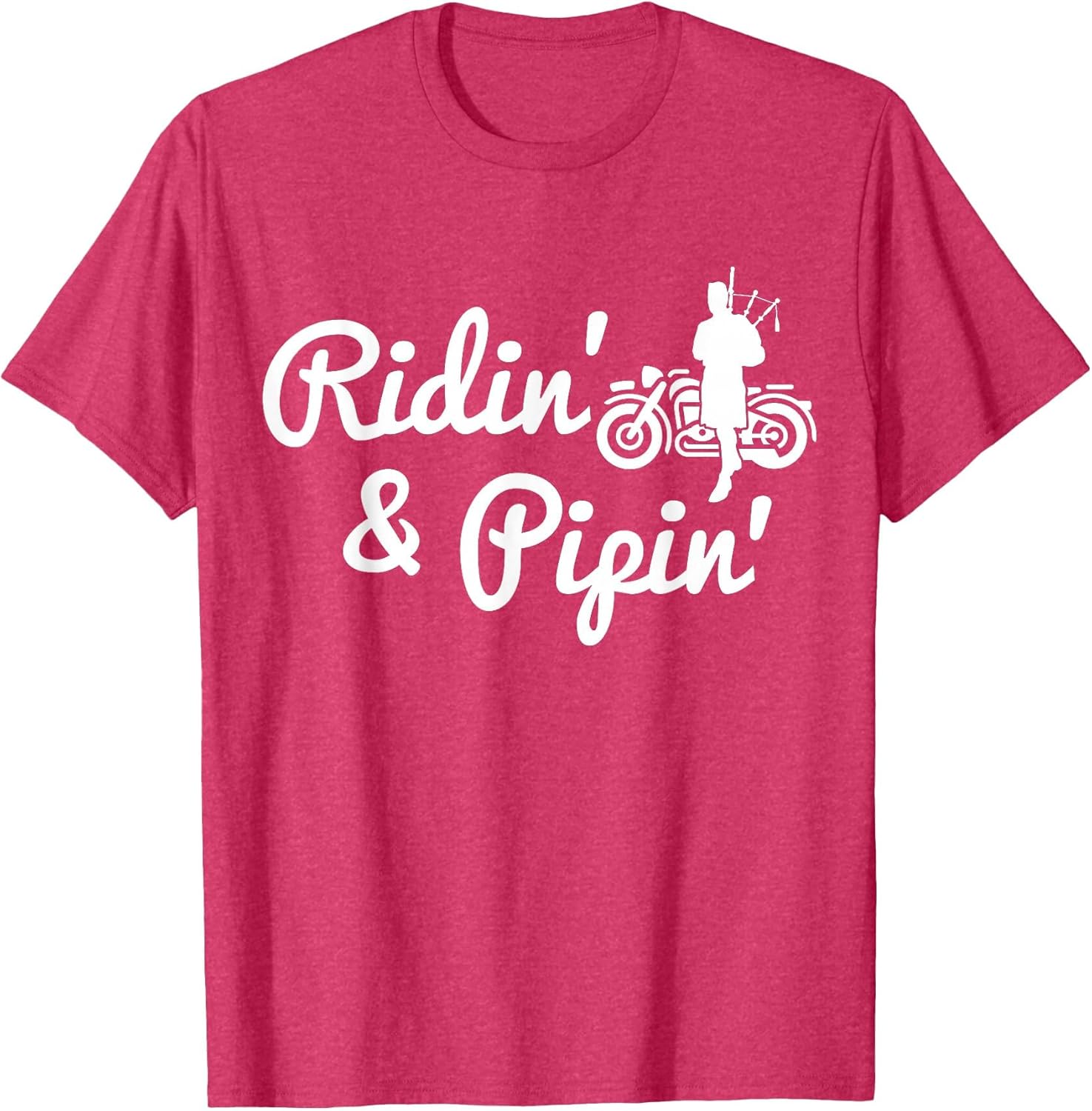 Ridin' & Pipin' Bagpipe Player & Motorcycle