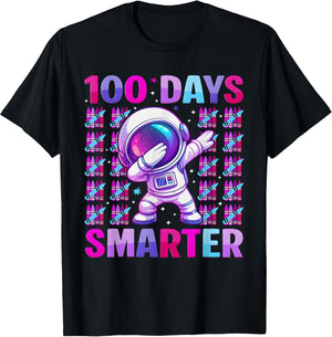 100 Days Smarter 100th Day of School Astronaut Space Kids