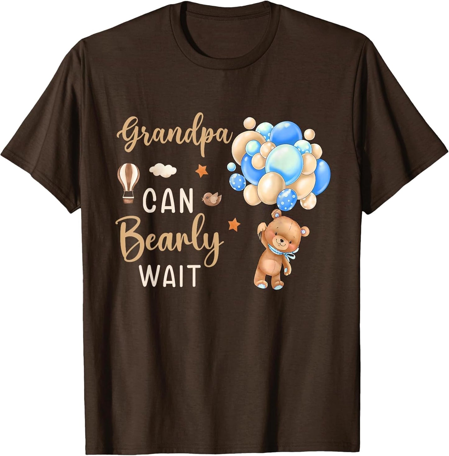 Grandpa Can Bearly Wait Bear Gender Neutral Boy Baby Shower