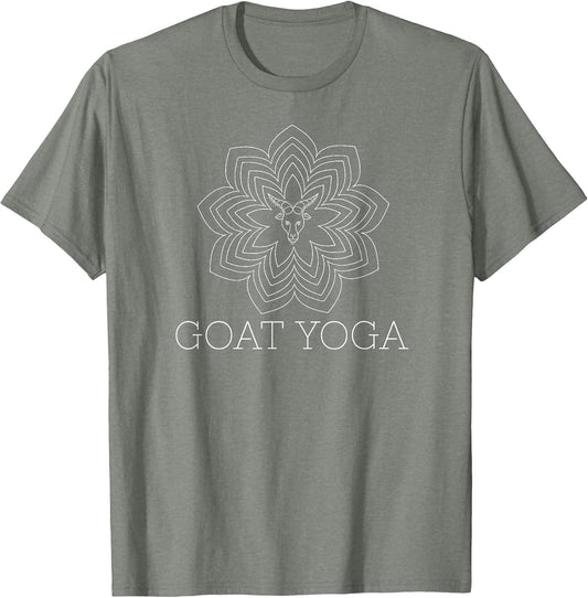 Simple Mandala Flower Shirt Funny Yoga Goat Yoga