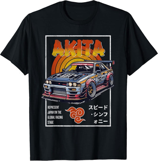 Cool Retro Vintage Japanese JDM Tokyo Japan Drift Race Car