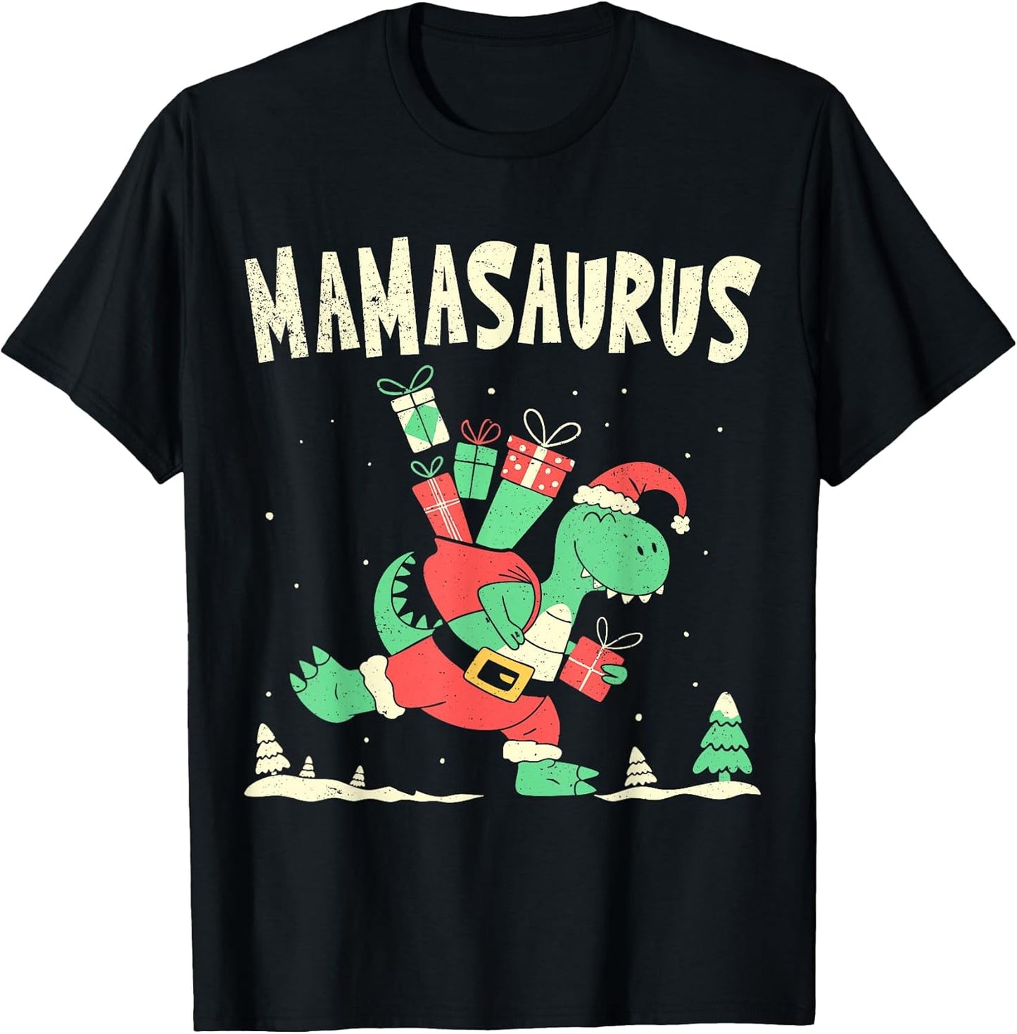 Mama Dinosaur Christmas Tree Dino Claus Funny Xmas