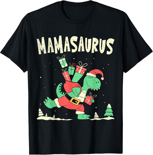 Mama Dinosaur Christmas Tree Dino Claus Funny Xmas