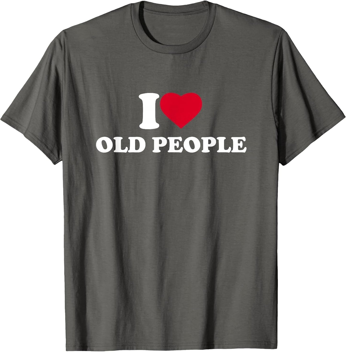 I Love Heart Old People Lover Elderly Senior Retired