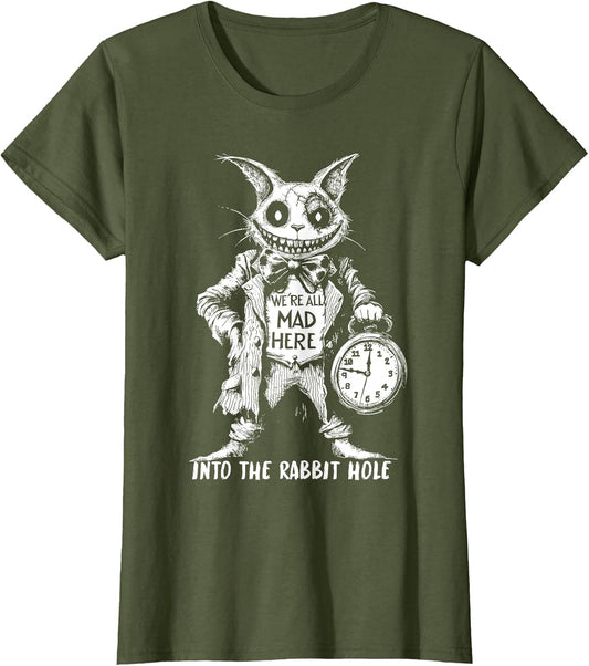 Creepy Cheshire Cat in Wonderland Gothic Fantasy Art Horror