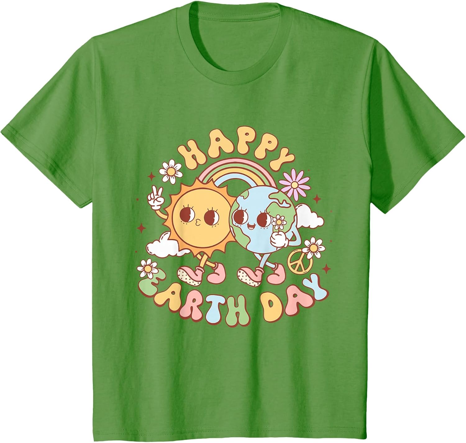 Retro Groovy Earth Day 2025 Planet Anniversary Girls